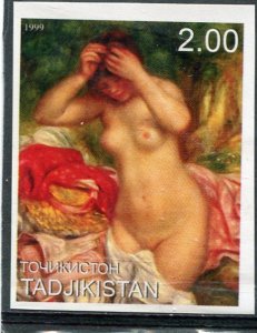 Tajikistan 1999 AUGUSTE RENOIR NUDE Paintings 1 value Imperforated Mint (NH)