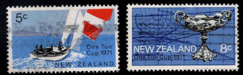 New Zealand Scott 471-472 Used 1971 Yacht race set