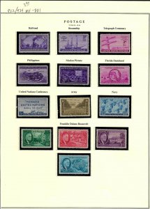 922/934 Mint,OG,NH... SCV $3.90... 926- no gum, 927- VLH