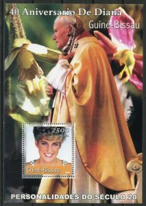 GUINEA - BISSAU POPE JOHN PAUL II,  PRINCESS DIANA    2001   L135