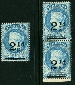 St. Helena  #  47  Mint VF OG single & pair Cat. $ 7.50