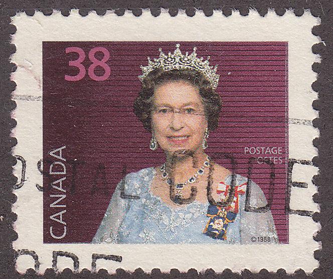 Canada 1164 USED 1988 Queen Elizabeth II 38¢