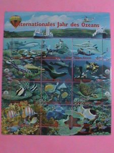 U.N. STAMP: 1998- SC #.239-INTERNATIONAL YEAR OF THE OCEAN: MNH VIENNA SHEET