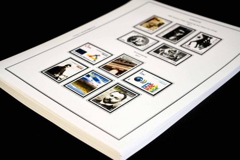 COLOR PRINTED GREECE 2011-2020 STAMP ALBUM PAGES (109 illustrated pages)