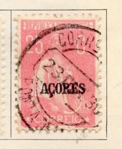 Azores 1919-23 Early Ceres Type Fine Used 25c. Optd Acores 151661