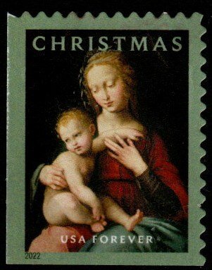 SC# 5721 - (60) - Christmas Virgin & Child - USED Single - Off Paper