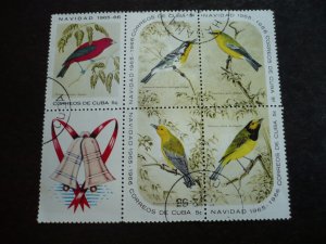 Stamps - Cuba - Scott# 1029a,1034a,1039a - Used Set of 3 Stamps in blocks