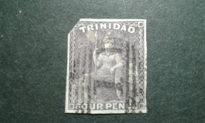 Trinidad #15 used missing corner e206 10085