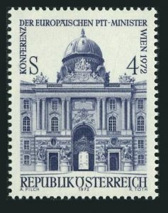 Austria 920 2 stamps, MNH. Mi 1385. European Post and Telecommunications. 1972.