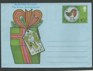 Great Britain  Christmas 1977 Aerogramme  (1) Mint