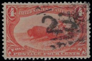 US # 287 4c Trans-     Mississippi,  used, extremely well centered, bright fr...