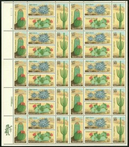 Desert Cactus Plants Sheet of 40 - 20 Cent Postage Stamps 1945a - Stuart Katz