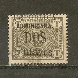 DOMINICAN REPUBLIC STAMP VFU 1909-1913-OVERPRINT #OV16