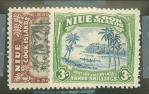 Niue #84-85v Unused Multiple