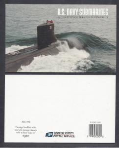 US Scott # 3373-77 / BK279 Navy Submarines Booklet Both Pane's 3377a(1)(2)