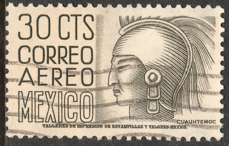 MEXICO C220B, 30cents 1950 Definitive 2nd Printing wmk 300 USED, F-VF (1107)