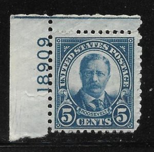 Scott #637 - Plate Number Single #18909 F VF MNH - Hebert CV=$5.50