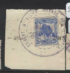 GILBERT & ELLICE IS  (P0607B) SG11 TREE 2 1/2D PIECE POSTAL DEP SON CANCEL  VFU