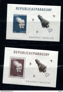 Paraguay 2 Sheets + stamps Perf+imperf MNH Space Astronauts  CV $99 13642 