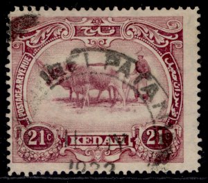 MALAYSIA - Kedah GV SG22, 21c mauve & purple, FINE USED. Cat £70.