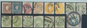 78682 - AUSTRIA - USED STAMPS: Small lot of EARLY stamps with NICE POSTMARKS