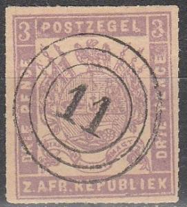 Transvaal #25 F-VF Used  CV $75.00  (A7972)