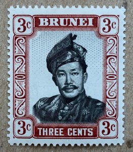 Brunei 1952 3c Sultan, MNH. Scott 85, CV $0.25.   SG 102