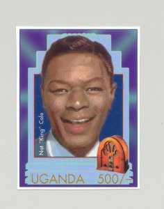 Uganda #1418 Nat King Cole, Radio Stars 1v Imperf Chromalin Proof
