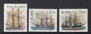 Aland islands   #31-33   MNH  1988  sailing ships