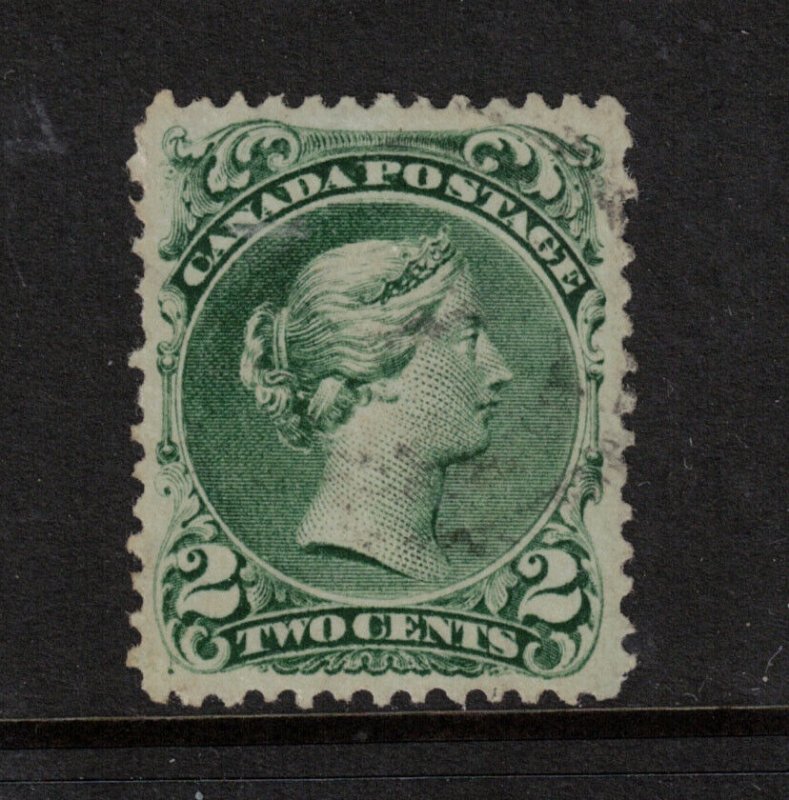 Canada #24a Extra Fine Used Watermarked With Light Cancel **With Certificate**