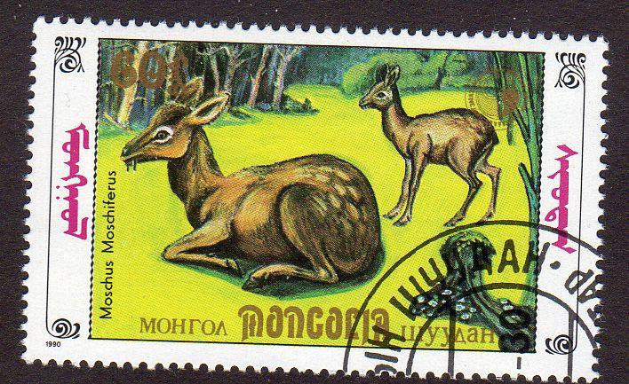 Mongolia 1895D - CTO-NH - Siberian Musk Deer (cv $0.60)