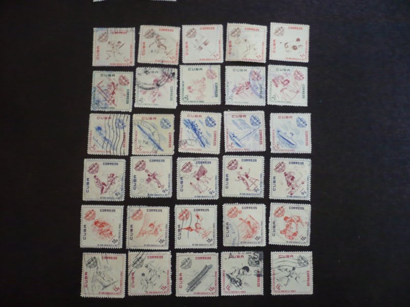 Stamps - Cuba - Scott# 713-742 - Used Set of 30 Stamps