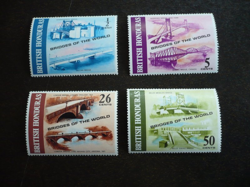 Stamps - British Honduras - Scott# 287-290 - Mint Never Hinged Set of 4 Stamps