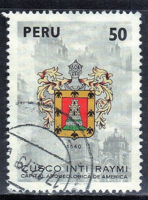 PERU SC# 701 USED 1979 50s ARMS OF CUSCO SEE SCAN