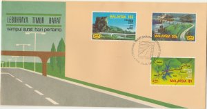 Malaysia 1983 Opening of the East-West Highway FDC SG#264-266