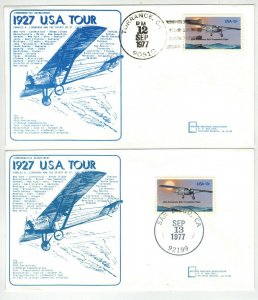 LINDBERGH 50th Anniv of 1927/1928 USA TOUR SET OF 2 California inc Torrance