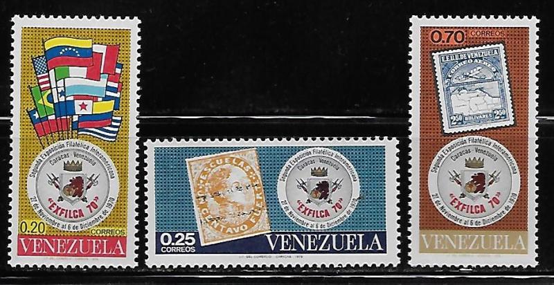 Venezuela 974-76 EXFILCA '70 set MNH