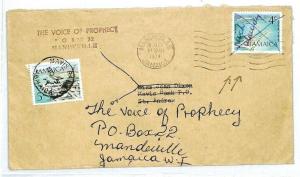 JAMAICA Cover *PEN CANCELLED* Forwarded 1974 Mandeville {samwells-covers} CW287