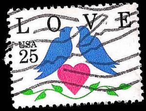 # 2440 USED LOVE STAMP 2 DOVES