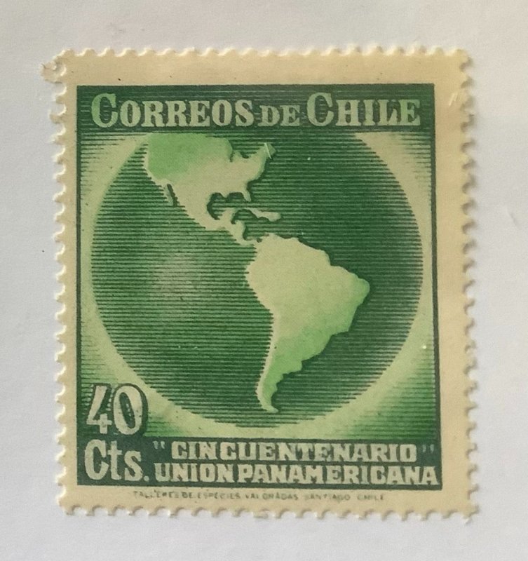 Chile 1940 Scott 210 MH - 40c, 50th Anniversary of Pan-American Union