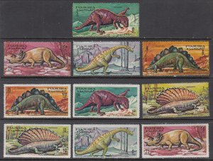 Fujeira MI 252-261 Dinosaurs MNH VF