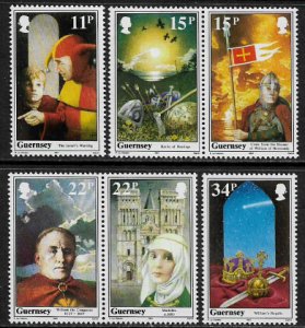 GUERNSEY 1987- William the Conqueror MNH set # 356-361