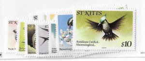 St Kitts  Sc #49-66   set of  birds  NH VF