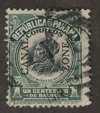 Canal Zone Scott 31 used type 1 1909-1910 overprint