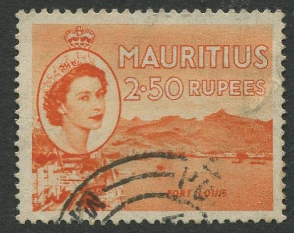 Mauritius - Scott 263 - QEII Definitives -1954 -VFU -Single 2.50r Stamp