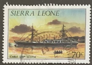 SIERRA LEONE 1984 SHIPPING 70 CENTS SG829 FINE USED