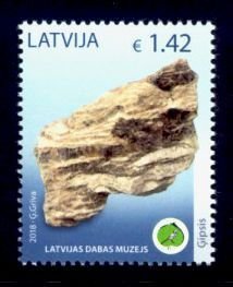 Latvia Sc# 988 MNH Nature Museum / Gypsum Rock