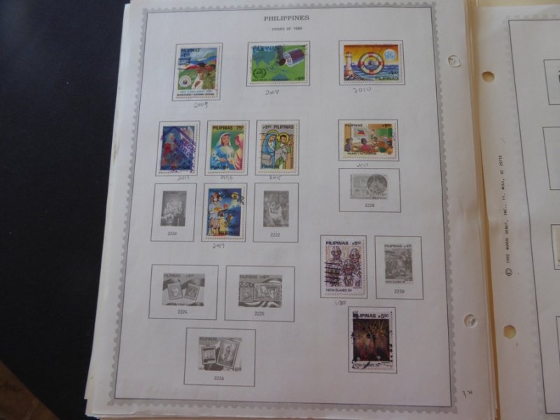 Philippines 1978-1991 Stamp Collection on Album Pages