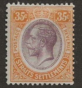 Straits Settlements 196   1921  35c  fine mint hinged