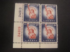 Scott 1041, 8c Liberty, PB4 #24913 & 24919 LL, MLH Liberty Beauty